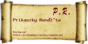 Prikaszky Renáta névjegykártya