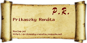 Prikaszky Renáta névjegykártya